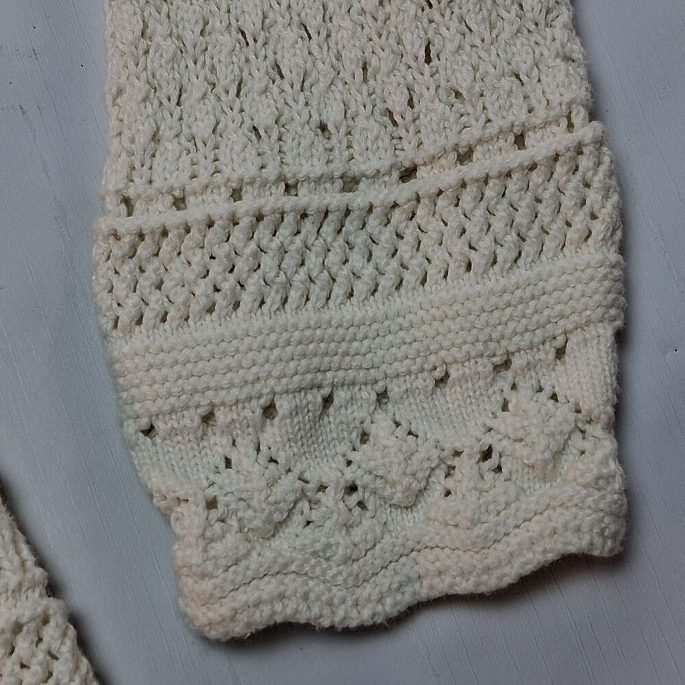 Eddie Bauer Cream 100% Cotton Knit L/S Cardigan Sweater Button Front Size TL - Picture 10 of 10